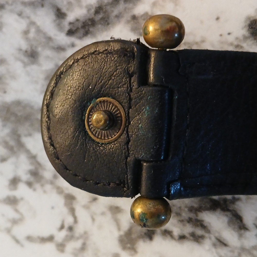 Vintage 90s Fossil Black Leather Wallet Checkbook Holder - Picture 6 of 11